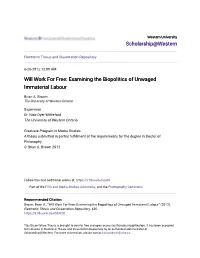 Examining the Biopolitics of Unwaged Immaterial Labour