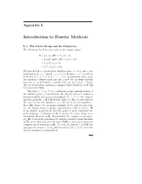 Introduction to Fourier Methods