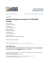 Mechanized Metatheory for the Masses: the POPLMARK Challenge
