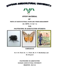 Study Material of Pests of Horticultural Crops and Their Management Ag