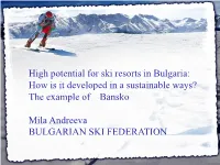 The Example of Bansko Mila Andreeva B