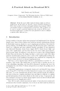 A Practical Attack on Broadcast RC4