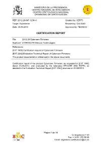 Certification Report