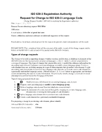 ISO 639-3 Code Split Request Template