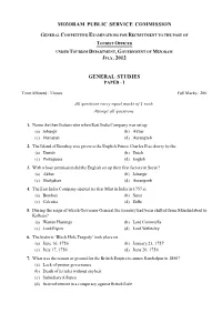 July, 2012 General Studies