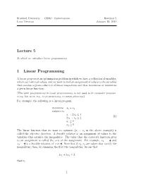 Linear Programming
