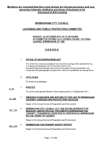 Pecuniary Interests Relating to Any Items of Business to Be Discussed at This Meeting