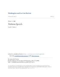 Tortious Speech David A