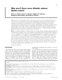 Why Aren't There More Atlantic Salmon (Salmo Salar)?