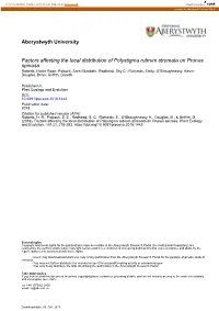 Aberystwyth University Factors Affecting the Local