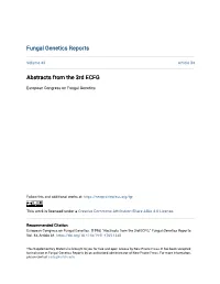 Abstracts from the 3Rd ECFG
