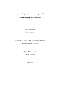 Anatomy Learning and Retention Among Students in A