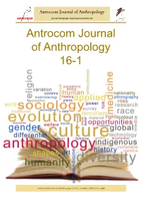 Antrocom Journal of Anthropology 16-1