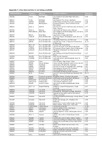Appendix C: Sites Deferred Due to Not Being Available