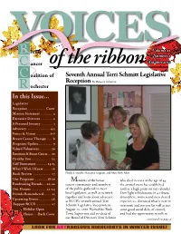 Autumn 2010 Ancer of the Ribbon Oalition of Seventh Annual Terri Schmitt Legislative Reception by Rebecca Solomon Ochester in This Issue