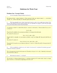 Solutions for Week Four