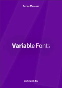 Variable Fonts