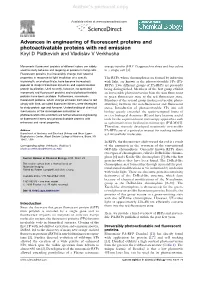 Advances in Engineering of Fluorescent Proteins And