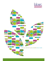 BBSRC Annual Report and Accounts 2007-08 HC