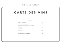 Carte Des Vins