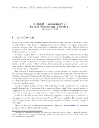 ECE438 - Digital Signal Processing with Applications 1