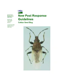New Pest Response Guidelines