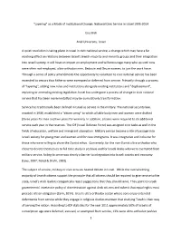 1 "Layering" As a Mode of Institutional Change: National Civic Service In