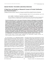 A Realtime and Handson Research Course in Protein