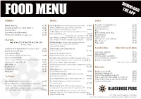 Nibbles Starters to Share Mains Sides Sandwiches Mon-Sat Until