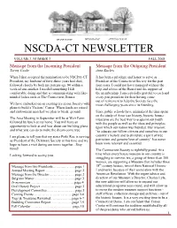 Nscda-Ct Newsletter