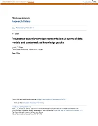 Provenance-Aware Knowledge Representation: a Survey of Data Models and Contextualized Knowledge Graphs