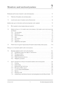 Chapter 7 Meadows and Enclosed Pasture