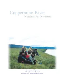 Coppermine River Nomination Document