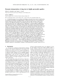 Dynamic Interpretation of Slug Tests in Highly Permeable Aquifers Brian R
