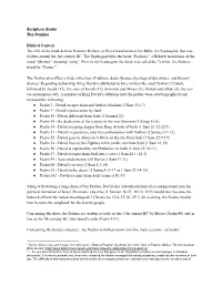 Scripture Guide for the Psalms