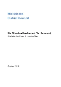 Site Allocation Development Plan Document Site Selection Paper 3: Housing Sites