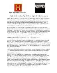 Study Guide for Band of Brothers – Episode 4: Replacements