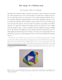 The Shape of a Möbius Strip