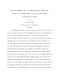 Biogeochemistry of Co2 System and Net Community