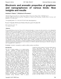Electronic and Aromatic Properties of Graphene and Nanographenes of Various Kinds: New Insights and Results