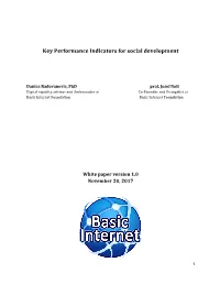 Key Performance Indicators for Social Development