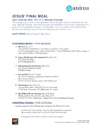 Maundy Thursday // Additional Resources