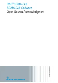 R&S®SGMA-GUI SGMA-GUI Software Open
