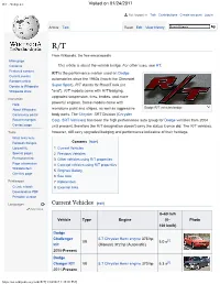 R/T - Wikipedia Visited on 01/24/2017