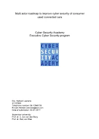 Thesis Cyber Security Consumer Used Connected
