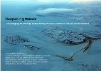 Exchanging Knowledge of Monitoring Practices Between Finland and Greenland