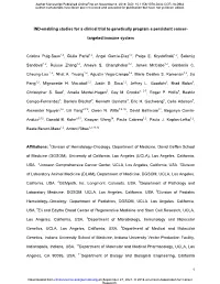 IND-Enabling Studies for a Clinical Trial to Genetically Program a Persistent Cancer