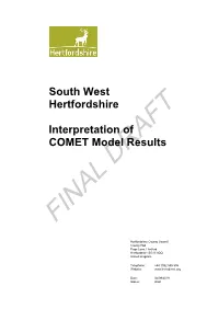 INFR Sep 2019 SW Herts COMET Note Final Draft