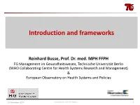 Introduction and Frameworks