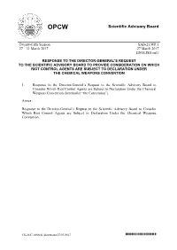 'Response to the Director-General's Request